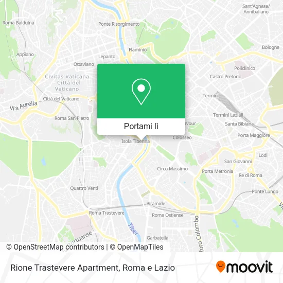 Mappa Rione Trastevere Apartment