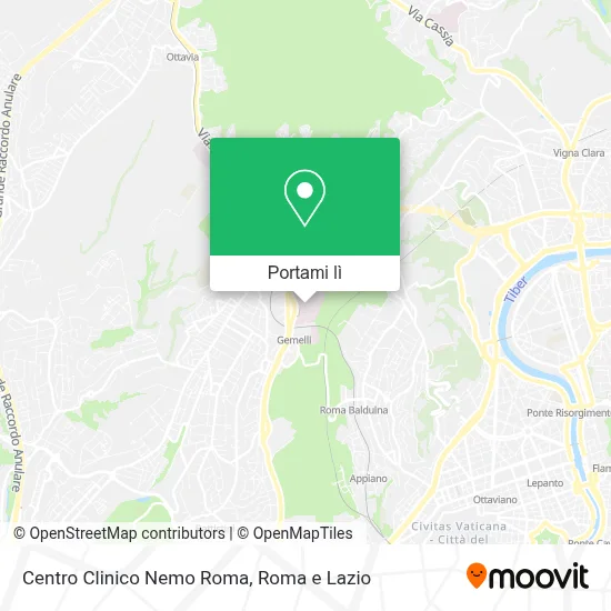 Mappa Centro Clinico Nemo Roma