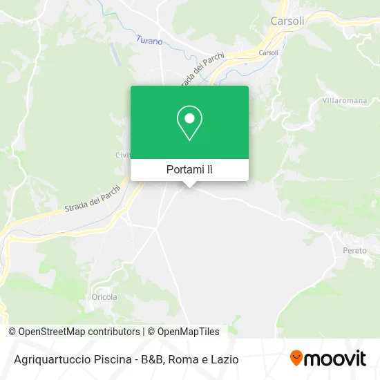 Mappa Agriquartuccio Piscina - B&B