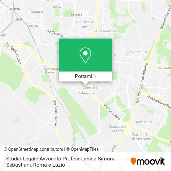 Mappa Studio Legale Avvocato Professoressa Simona Sebastiani