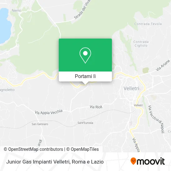 Mappa Junior Gas Impianti Velletri