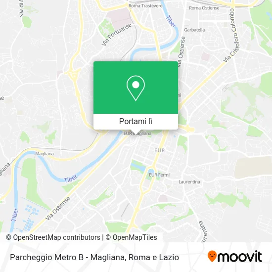 Mappa Parcheggio Metro B - Magliana