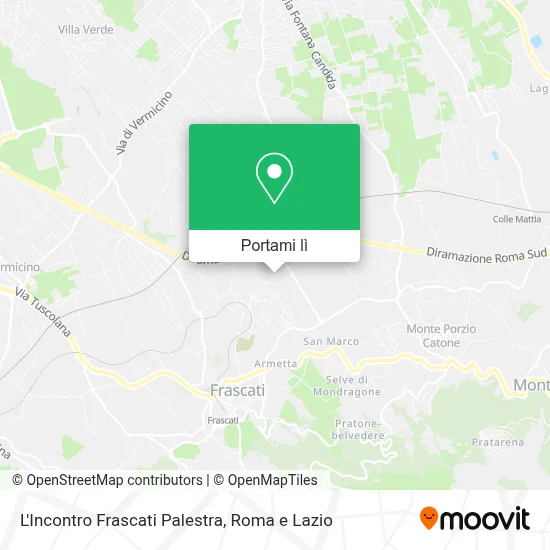 Mappa L'Incontro Frascati Palestra