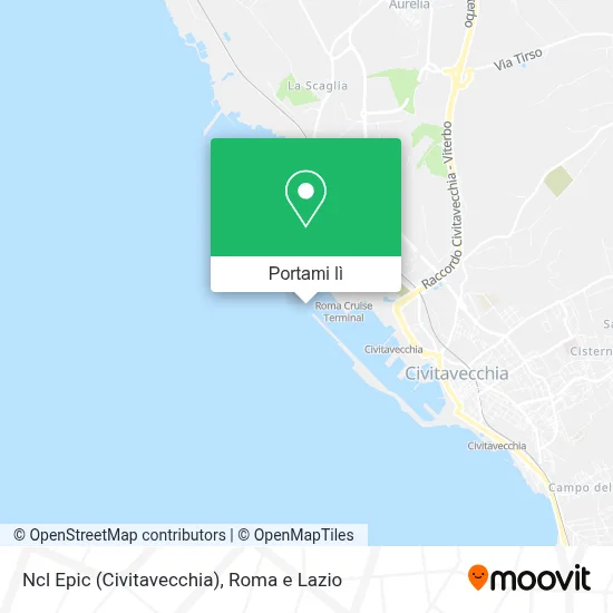 Mappa Ncl Epic (Civitavecchia)