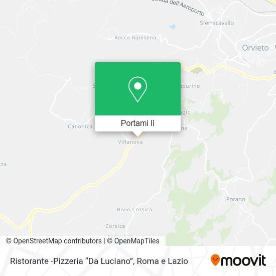Mappa Ristorante -Pizzeria “Da Luciano”