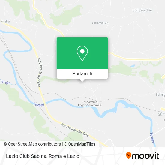 Mappa Lazio Club Sabina