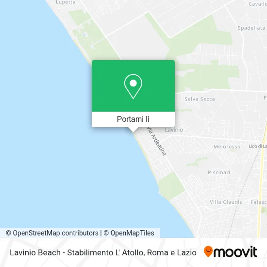 Mappa Lavinio Beach - Stabilimento L' Atollo