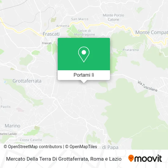 Mappa Mercato Della Terra Di Grottaferrata