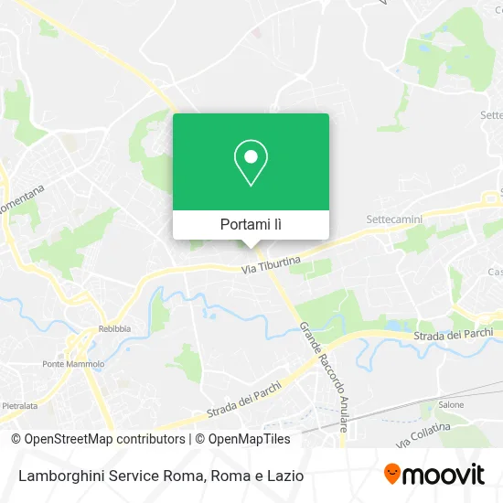 Mappa Lamborghini Service Roma