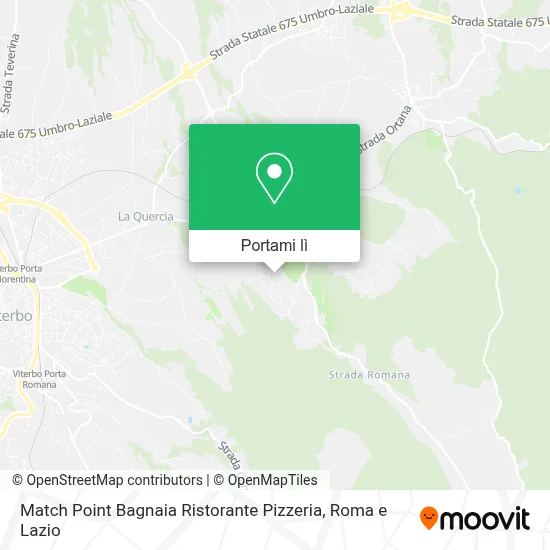 Mappa Match Point Bagnaia Ristorante Pizzeria