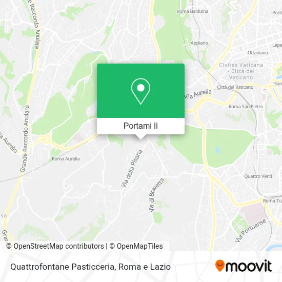 Mappa Quattrofontane Pasticceria