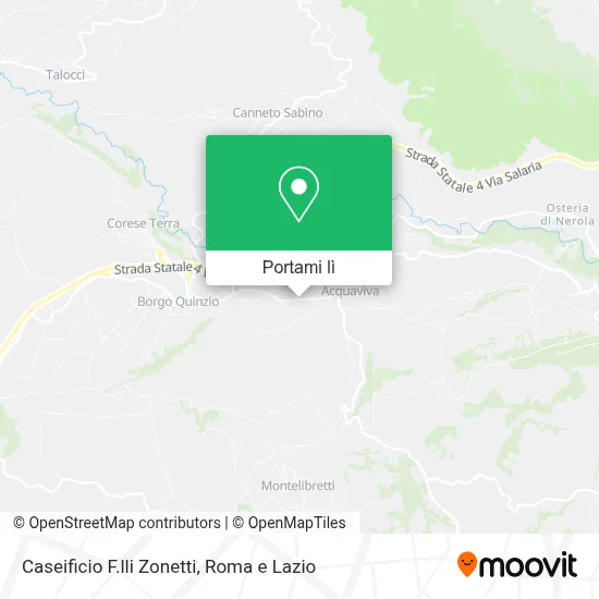 Mappa Caseificio F.lli Zonetti