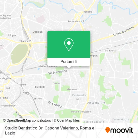 Mappa Studio Dentistico Dr. Capone Valeriano