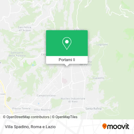 Mappa Villa Spadino