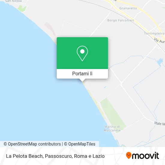 Mappa La Pelota Beach, Passoscuro