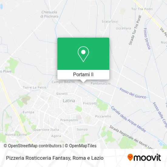 Mappa Pizzeria Rosticceria Fantasy