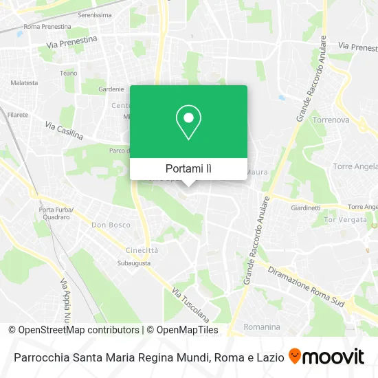 Mappa Parrocchia Santa Maria Regina Mundi