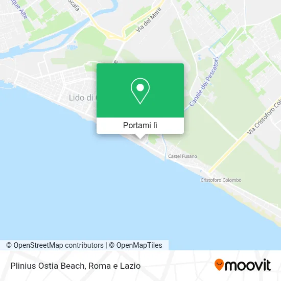 Mappa Plinius Ostia Beach