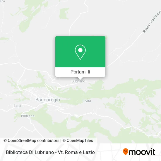 Mappa Biblioteca Di Lubriano  - Vt