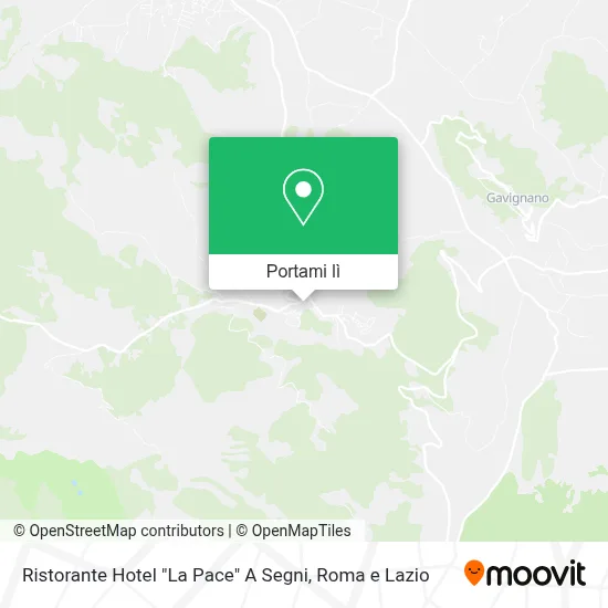 Mappa Ristorante Hotel "La Pace" A Segni