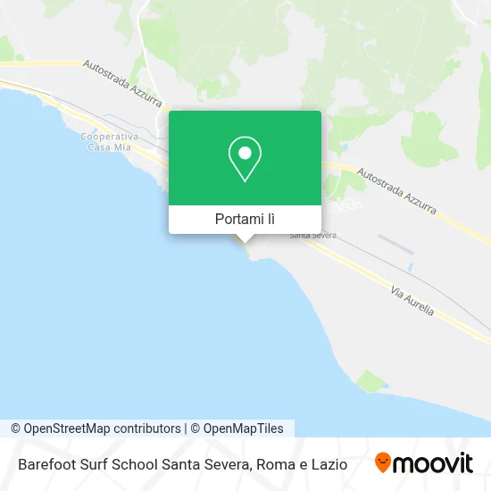 Mappa Barefoot Surf School Santa Severa