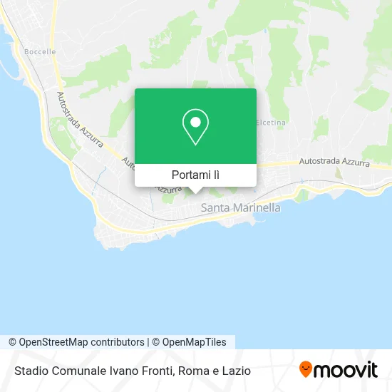 Mappa Stadio Comunale Ivano Fronti