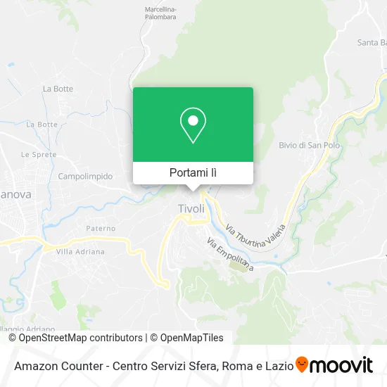 Mappa Amazon Counter - Centro Servizi Sfera