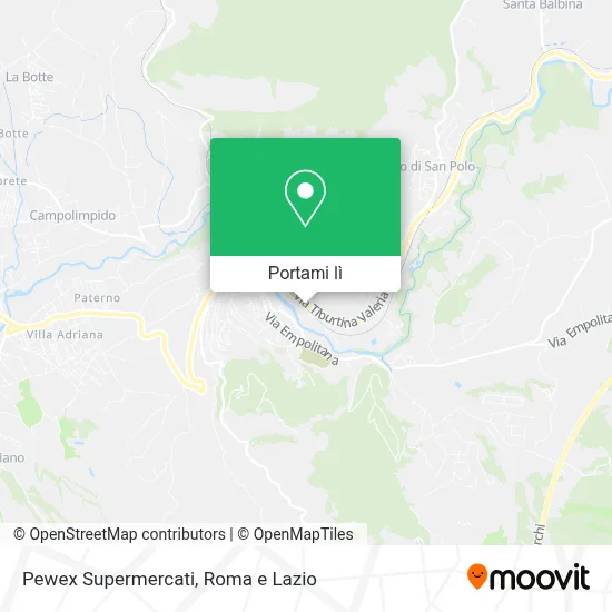 Mappa Pewex Supermercati