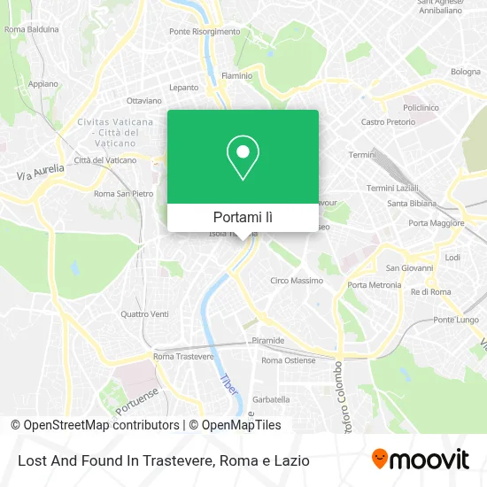 Mappa Lost And Found In Trastevere