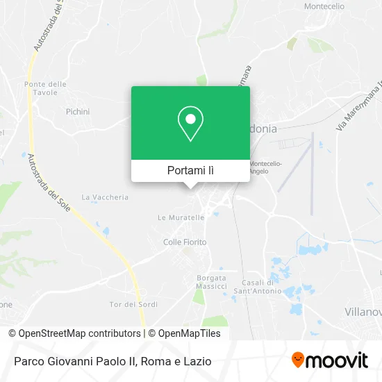 Mappa Parco Giovanni Paolo II