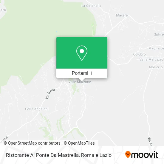 Mappa Ristorante Al Ponte Da Mastrella