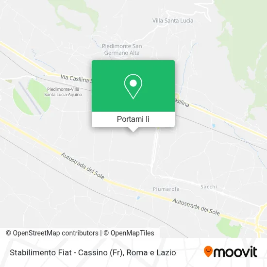 Mappa Stabilimento Fiat - Cassino (Fr)