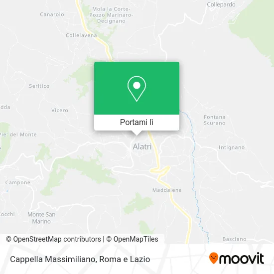 Mappa Cappella Massimiliano