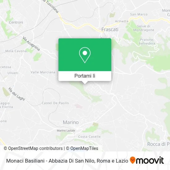 Mappa Monaci Basiliani - Abbazia Di San Nilo