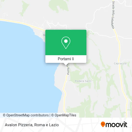 Mappa Avalon Pizzeria