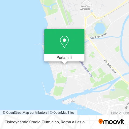 Mappa Fisiodynamic Studio Fiumicino