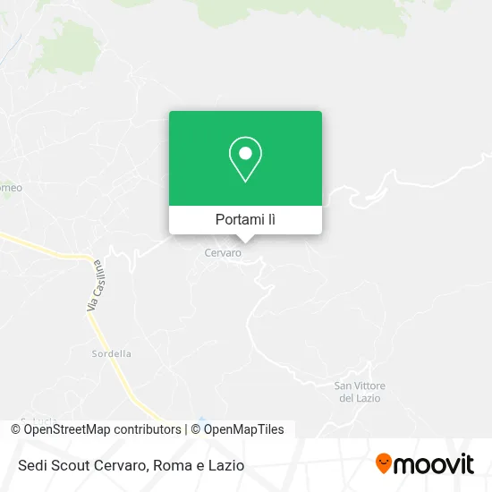 Mappa Sedi Scout Cervaro