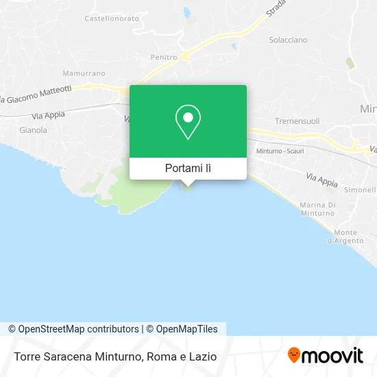 Mappa Torre Saracena Minturno