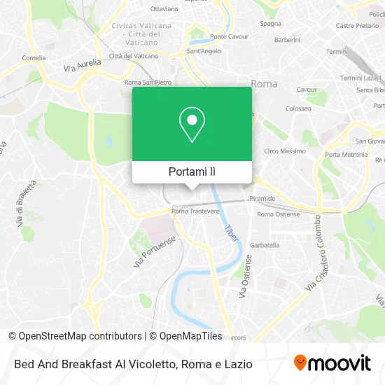 Mappa Bed And Breakfast Al Vicoletto