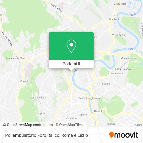 Mappa Poliambulatorio Foro Italico