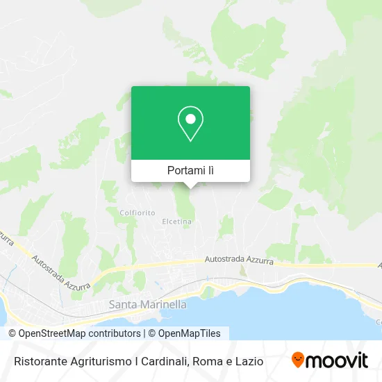Mappa Ristorante Agriturismo I Cardinali