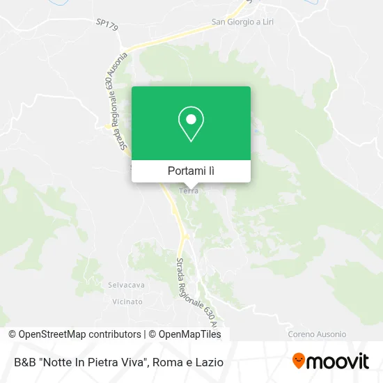 Mappa B&B "Notte In Pietra Viva"