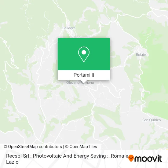 Mappa Recsol Srl : Photovoltaic And Energy Saving :