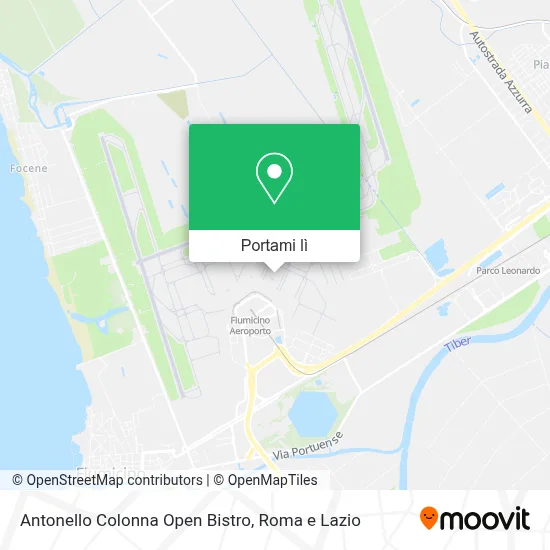 Mappa Antonello Colonna Open Bistro