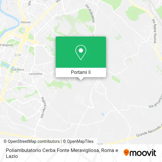 Mappa Poliambulatorio Cerba Fonte Meravigliosa