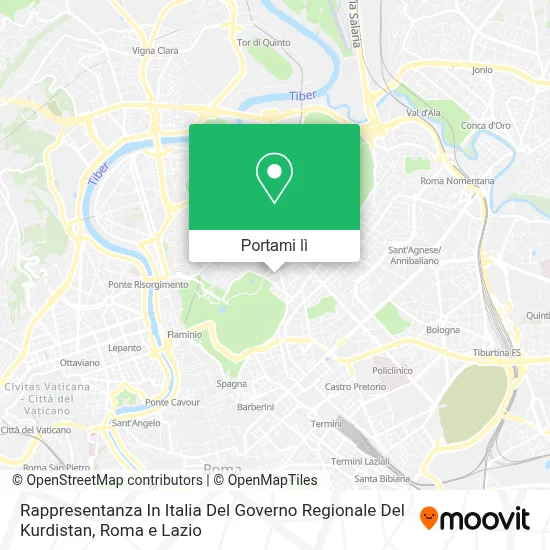 Mappa Rappresentanza In Italia Del Governo Regionale Del Kurdistan