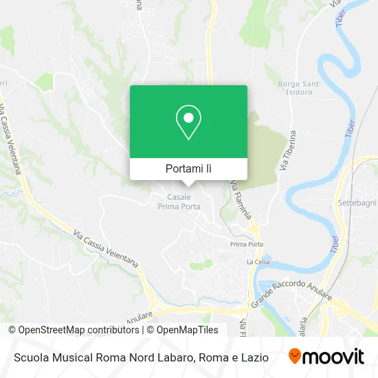 Mappa Scuola Musical Roma Nord Labaro