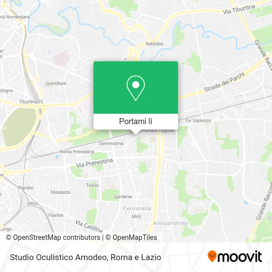 Mappa Studio Oculistico Amodeo