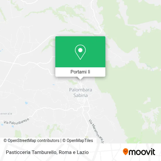 Mappa Pasticceria Tamburello