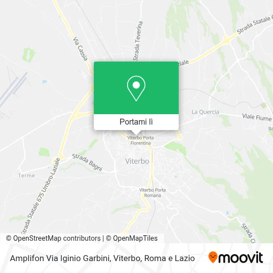 Mappa Amplifon Via Iginio Garbini, Viterbo